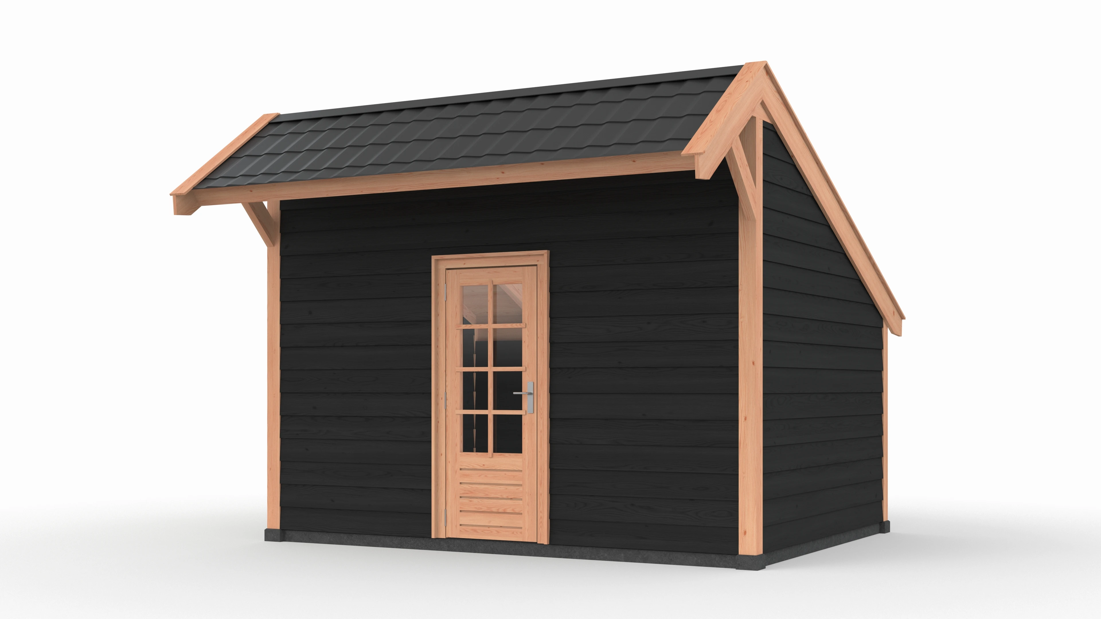 Douglas DIY kapschuur, 400 x 300, met schuur en achterwand, Westwood - Afbeelding 5